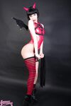 SwimSuitSuccubus Red  White