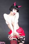 SwimSuitSuccubus Red  White