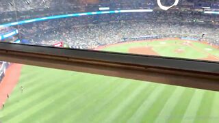 Serenity Cox 3some In The VIP Room Of The Baseball Stadium