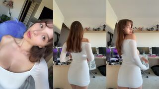 Sophie Mudd naked white dress striptease
