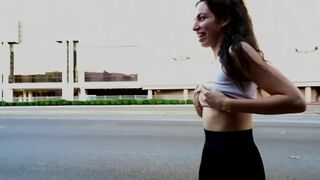 Nicole Niagara Daytime Public Slut Teasing by Road