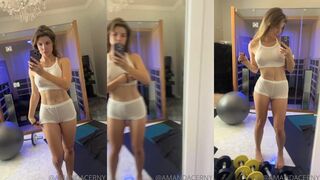 Amanda Cerny Cameltoe see through lingerie
