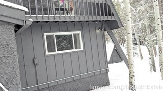 ShyGothExhib cabin dildo fuck