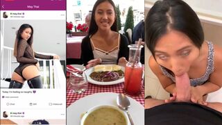 May Thai  - Thai Girl Have Quick Sex And Swallow Cum In The Bathroom