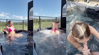 emalie das fucks in hottub