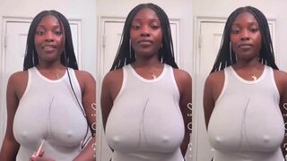 Stenicaluxe Ghana lops off her huge tits