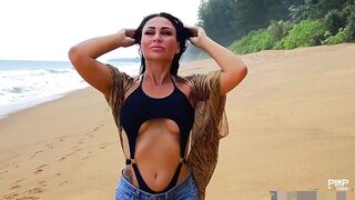 Luna - Model on the beach vlog Leaked onlyfans pov Sextape beauty teen viral