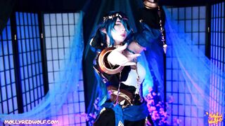 Molly Red Wolf - Genshin Impact. Layla Gets Cum From Big Cocks In Her Dream