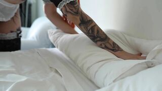 VioletLatte naked pussy and show body