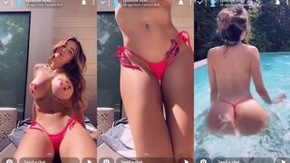 Lyna Perez Poolside Striptease
