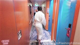 Flashing Emma public naked dare